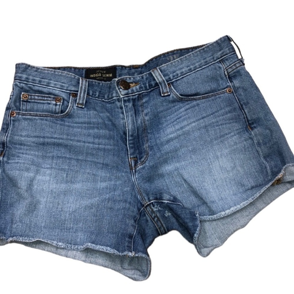 J Crew indigo denim jean summer shorts size 28